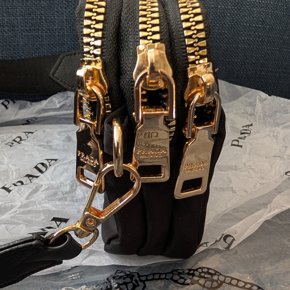 UPCYCLED Prada Black Nylon BumBag - Picture 2 of 4